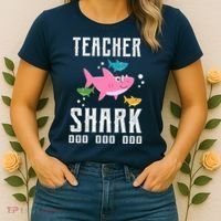 Cute Teacher Shark Do Do Do Women's T-Shirt thumb 2