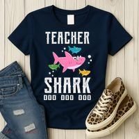 Cute Teacher Shark Do Do Do Women's T-Shirt thumb 3