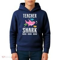 Cute Teacher Shark Do Do Do Kids Hoodie thumb 4