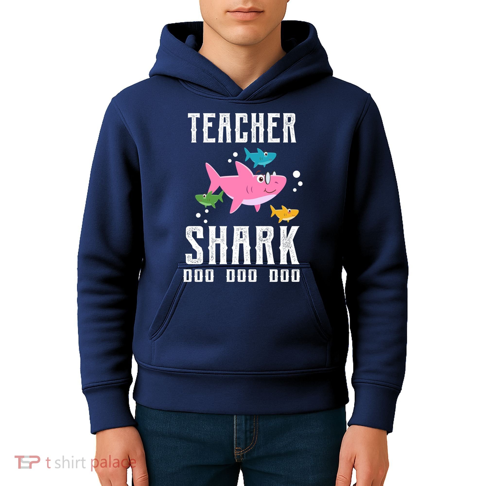 Cute Teacher Shark Do Do Do Kids Hoodie