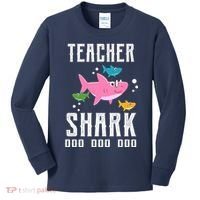 Cute Teacher Shark Do Do Do Kids Long Sleeve Shirt thumb 0