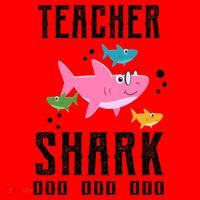 Cute Teacher Shark Do Do Do Santa Hat thumb 1