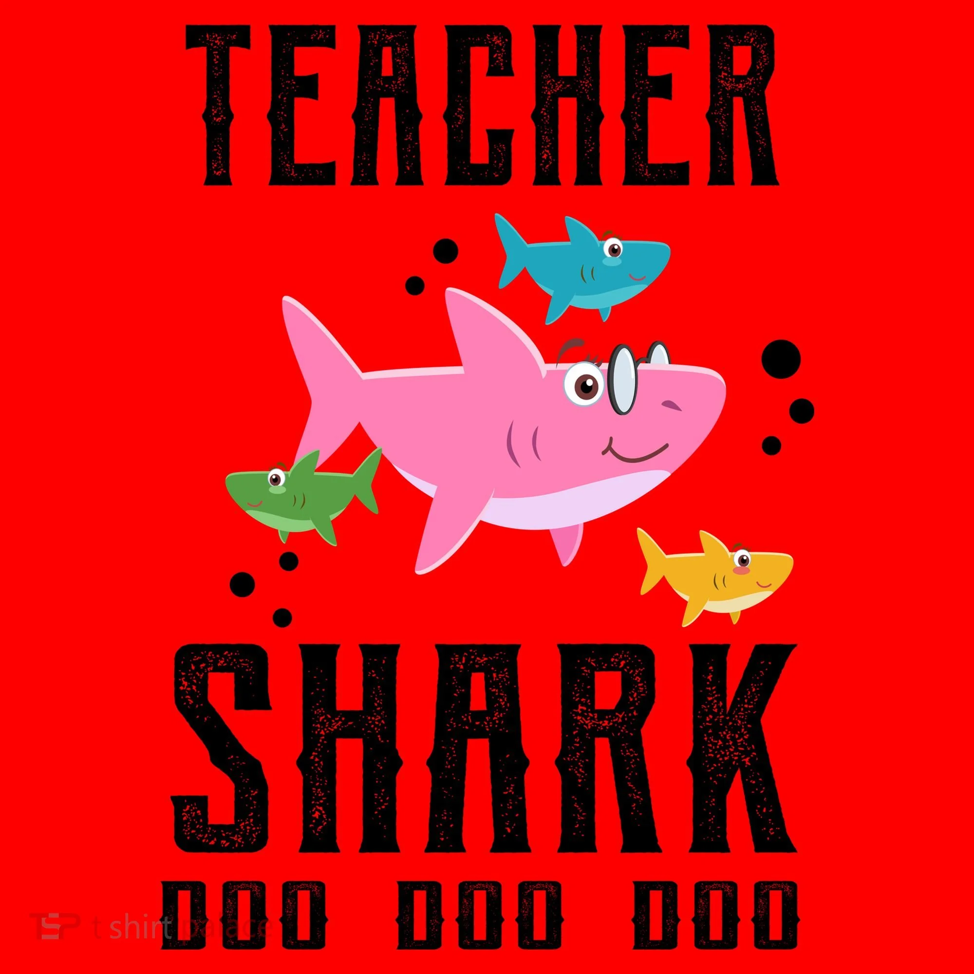 Cute Teacher Shark Do Do Do Santa Hat