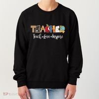 Cute Teacher Teach Love Inspire  Women's Sweatshirt thumb 0