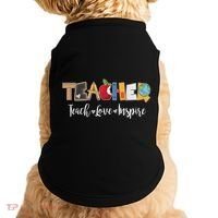 Cute Teacher Teach Love Inspire  Doggie Tank thumb 0