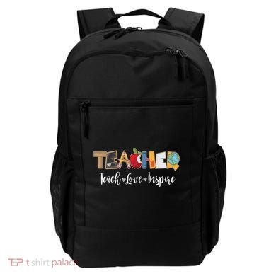 Cute Teacher Teach Love Inspire  Backpack