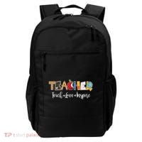 Cute Teacher Teach Love Inspire  Backpack thumb 0