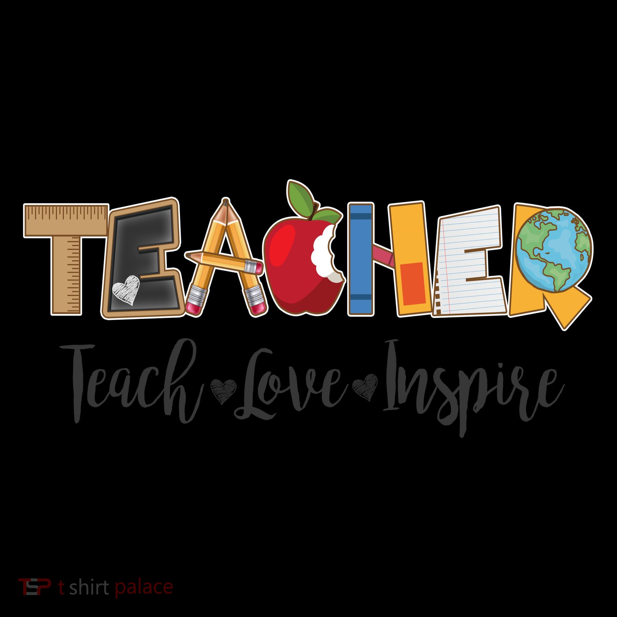 Cute Teacher Teach Love Inspire  Coffee Mug