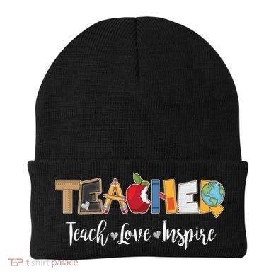 Cute Teacher Teach Love Inspire  Beanie