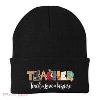 Cute Teacher Teach Love Inspire  Beanie thumb 0