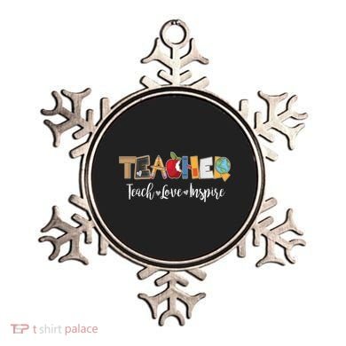 Cute Teacher Teach Love Inspire  Ornament