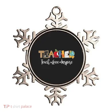 Cute Teacher Teach Love Inspire  Ornament