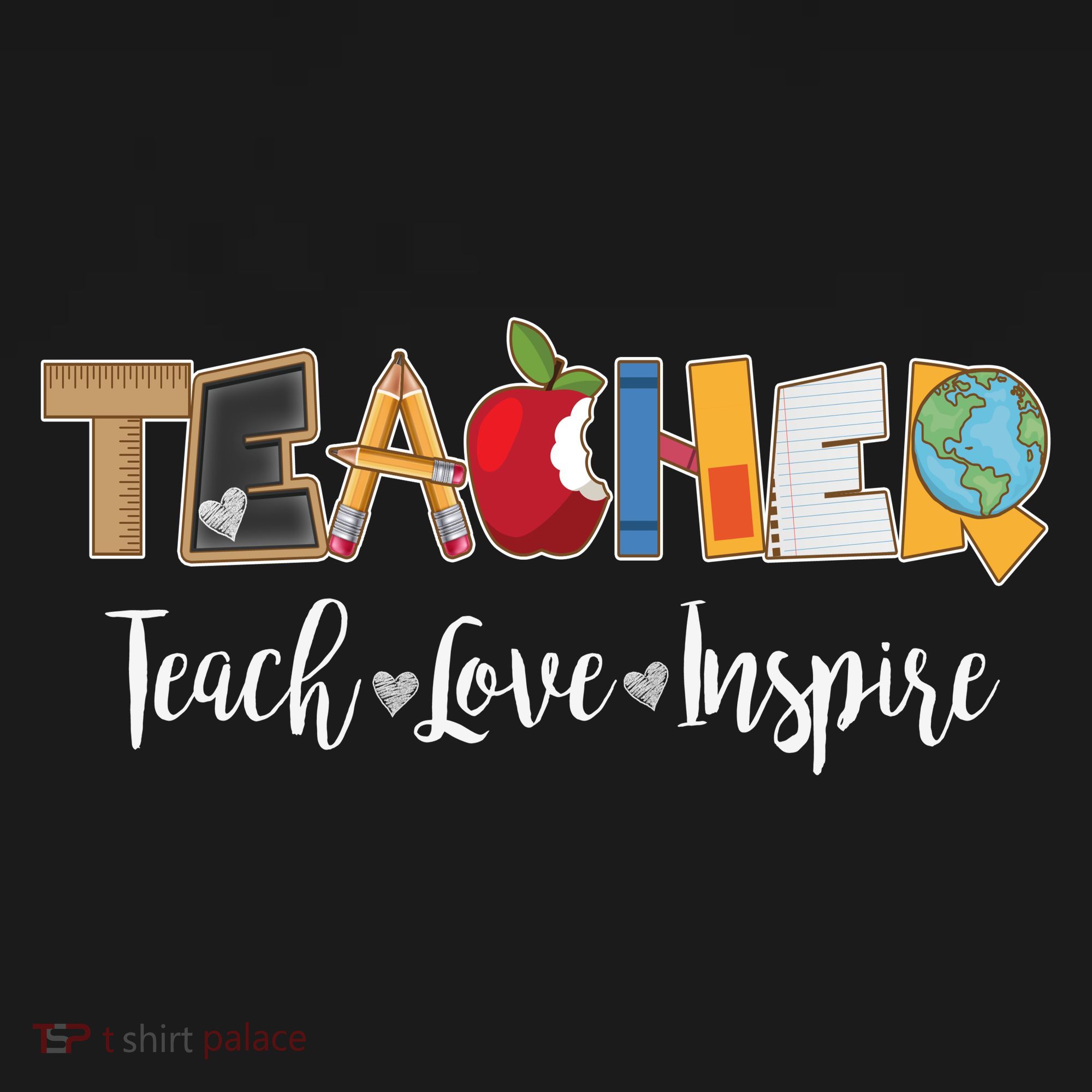 Cute Teacher Teach Love Inspire  Ornament