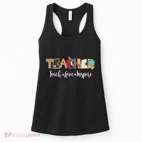 Cute Teacher Teach Love Inspire  Women's Tank Top thumb 0