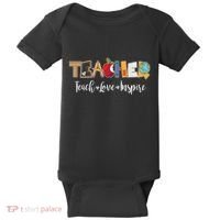 Cute Teacher Teach Love Inspire  Baby Bodysuit thumb 0