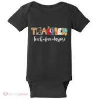 Cute Teacher Teach Love Inspire  Baby Bodysuit thumb 0
