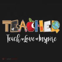 Cute Teacher Teach Love Inspire  Toddler Hoodie thumb 2