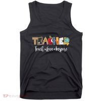 Cute Teacher Teach Love Inspire  Tank Top thumb 0