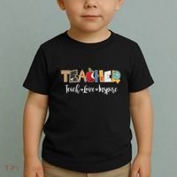 Cute Teacher Teach Love Inspire  Toddler T-Shirt thumb 2
