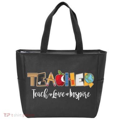 Cute Teacher Teach Love Inspire  Tote Bag