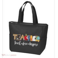 Cute Teacher Teach Love Inspire  Tote Bag thumb 3