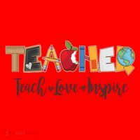 Cute Teacher Teach Love Inspire  Santa Hat thumb 1