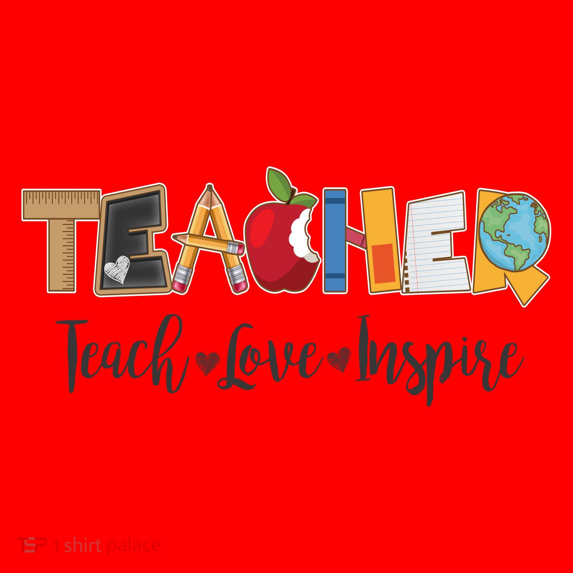 Cute Teacher Teach Love Inspire  Santa Hat