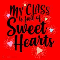 Cute Teachers Gift - My Class Is Full Of Sweet Hearts Santa Hat thumb 1
