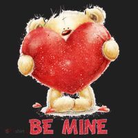 Cute Teddy Bear Holding Heart Be Mine Valentine's Day Women's Sweatshirt thumb 2