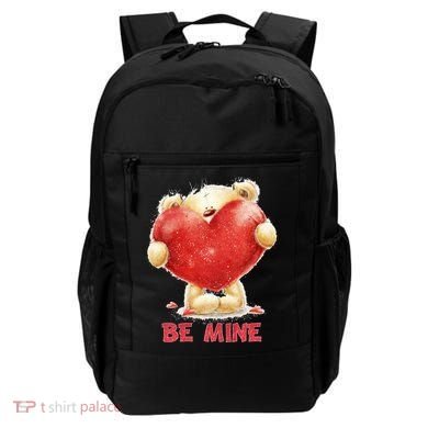Cute Teddy Bear Holding Heart Be Mine Valentine's Day Backpack