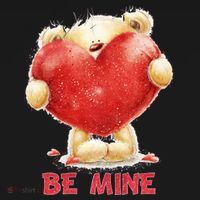 Cute Teddy Bear Holding Heart Be Mine Valentine's Day Bucket Hat thumb 4