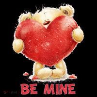 Cute Teddy Bear Holding Heart Be Mine Valentine's Day Women's Hoodie thumb 2