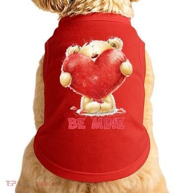 Cute Teddy Bear Holding Heart Be Mine Valentine's Day Doggie Tank