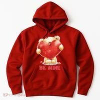 Cute Teddy Bear Holding Heart Be Mine Valentine's Day Hoodie thumb 0