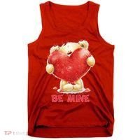 Cute Teddy Bear Holding Heart Be Mine Valentine's Day Tank Top thumb 0