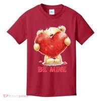 Cute Teddy Bear Holding Heart Be Mine Valentine's Day Kids T-Shirt thumb 0