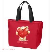 Cute Teddy Bear Holding Heart Be Mine Valentine's Day Tote Bag thumb 3