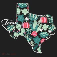 Cute Texas Cactus And Flowers Women's Sweatshirt thumb 2