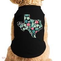 Cute Texas Cactus And Flowers Doggie Tank thumb 0