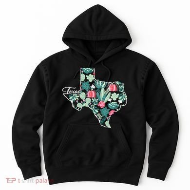 Cute Texas Cactus And Flowers Hoodie