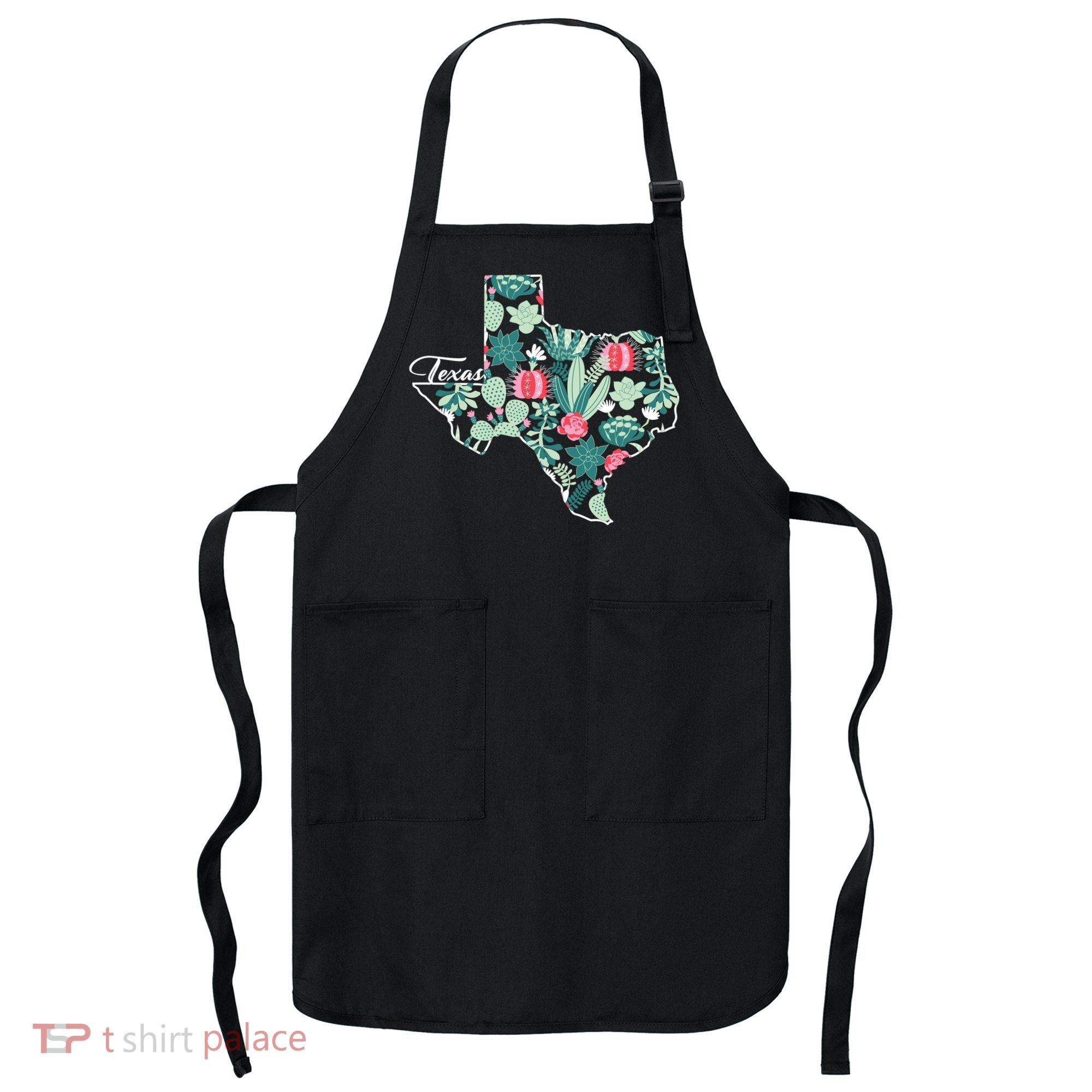 Cute Texas Cactus And Flowers Apron