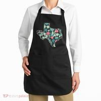 Cute Texas Cactus And Flowers Apron thumb 2