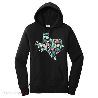 Cute Texas Cactus And Flowers Women's Hoodie