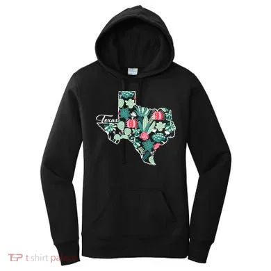 Cute Texas Cactus And Flowers Women's Hoodie