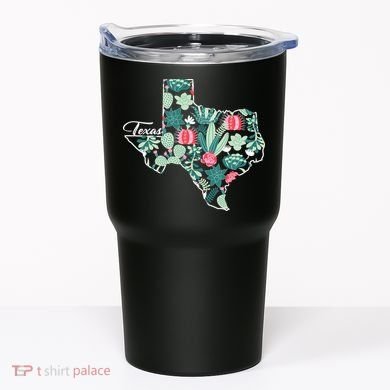 Cute Texas Cactus And Flowers Tumbler