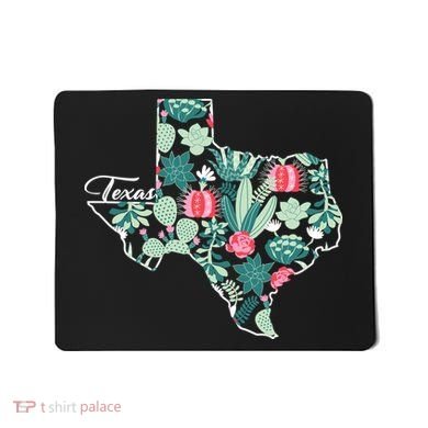 Cute Texas Cactus And Flowers Mousepad