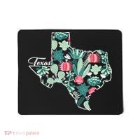 Cute Texas Cactus And Flowers Mousepad thumb 0