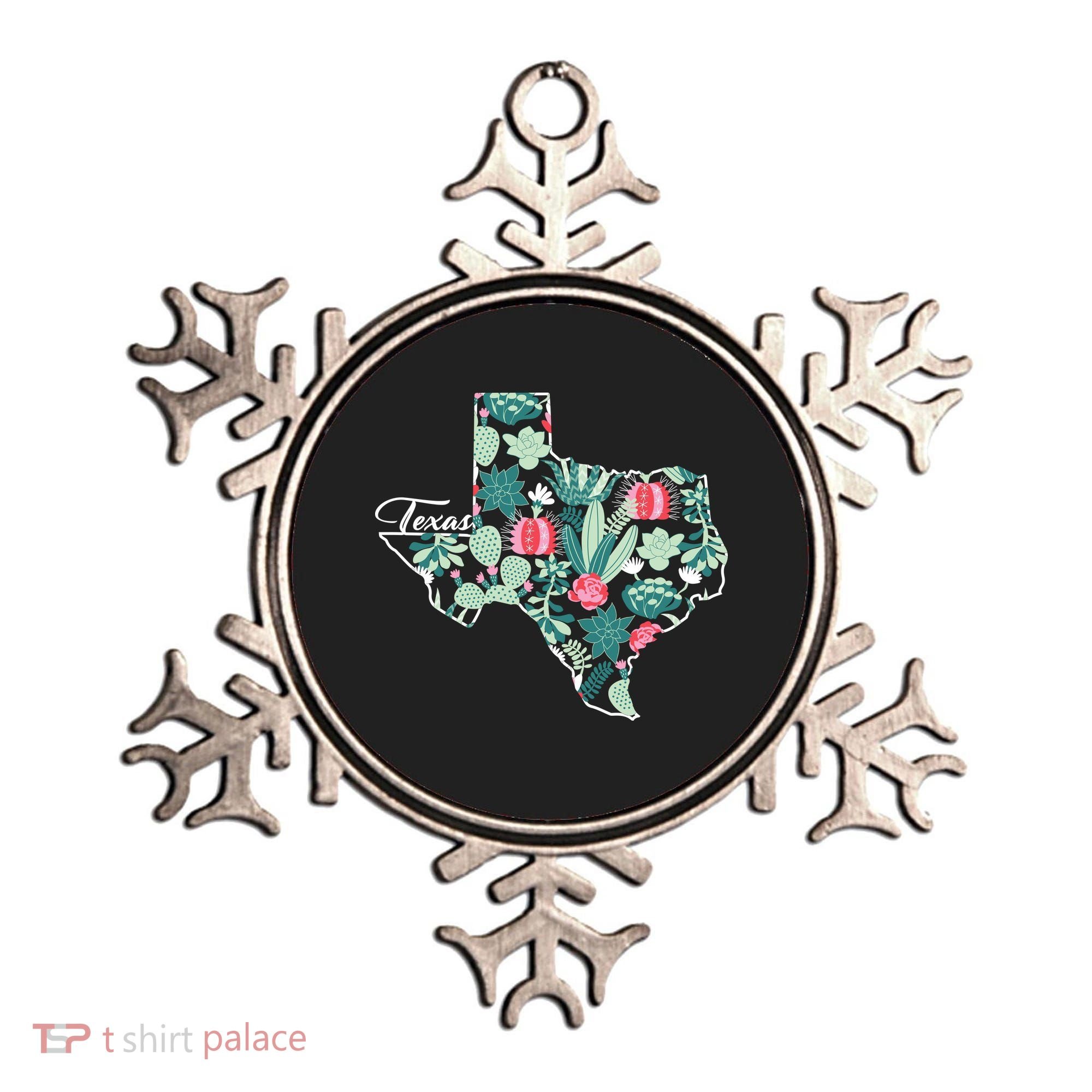 Cute Texas Cactus And Flowers Ornament