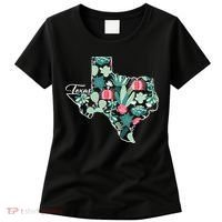 Cute Texas Cactus And Flowers Women's T-Shirt thumb 0