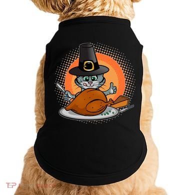 Cute Thanksgiving Happy Kitty Turkey Dinner Doggie Tank